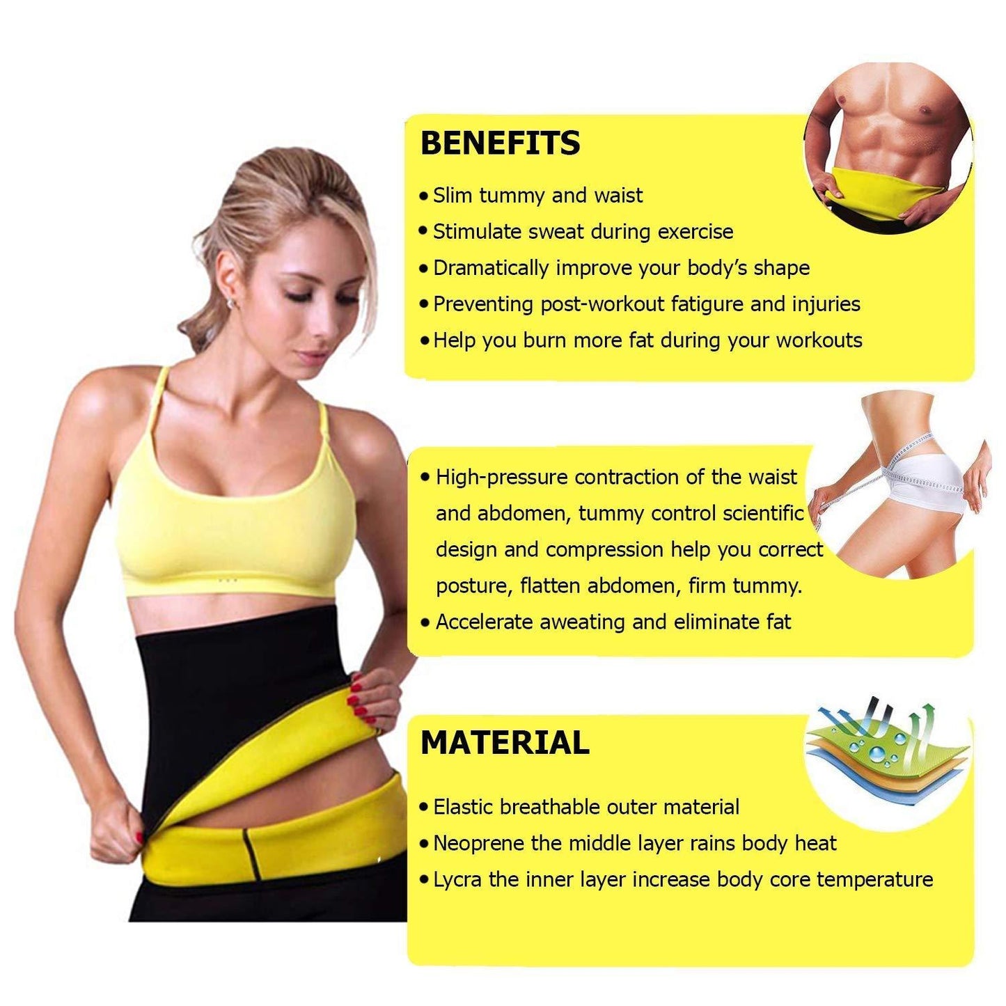 Sweat Slimming Belt π€ Belly Fat Burner πͺ Waist Trimmer β Unisex Body Shaper π¦
